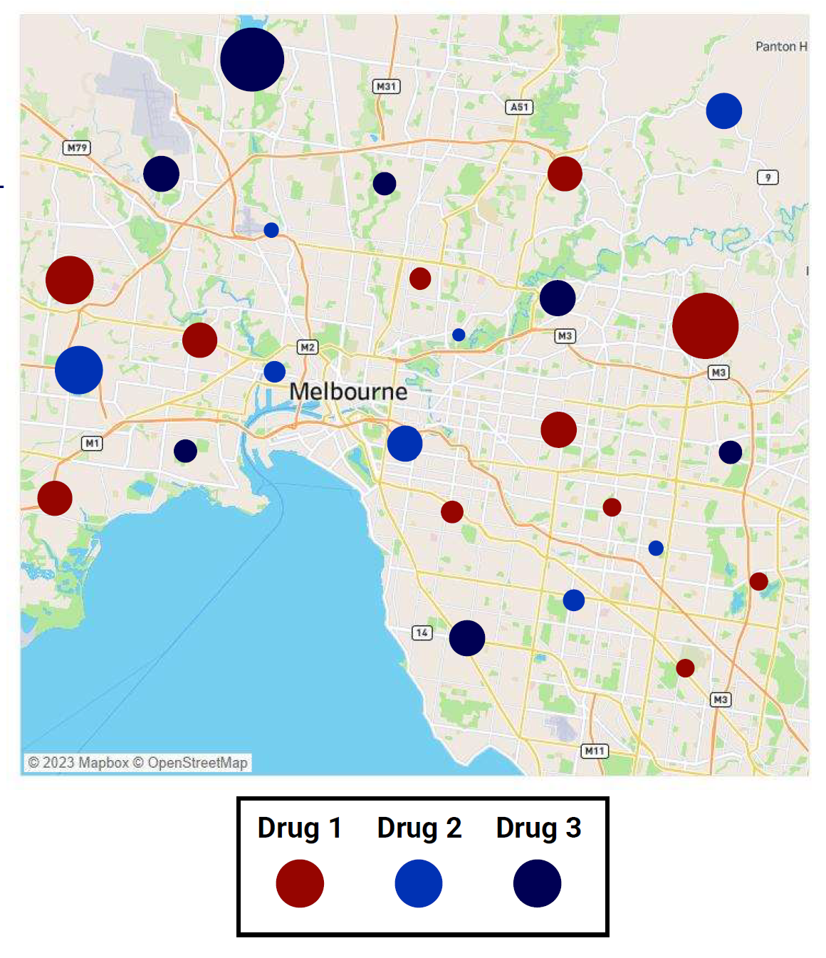 Melbourne Map Drugs