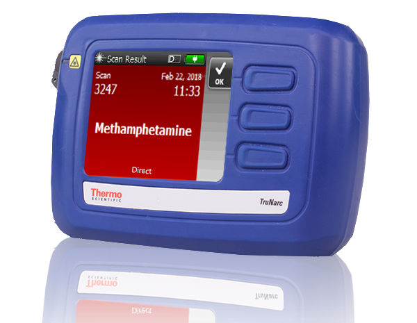 Thermo Scientific TruNarc showing Methamphetamine